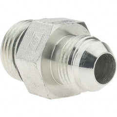 Value Collection - 1/2" Tube OD, 37° Steel Flared Tube Male Connector - 3/4-16 x 7/8-14 ORB, Flare x ORB Ends - Apex Tool & Supply