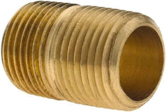 Parker - 3/8 Male Thread, Brass Industrial Pipe Close Nipple - MNPTF, 1,000 psi - Apex Tool & Supply