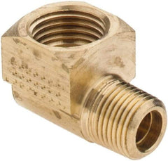 Parker - 5/16" Tube OD, Metal Flared Tube Inverted Male Elbow - 1/8-27 NPTF - Apex Tool & Supply