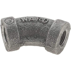 Value Collection - Size 1/8", Class 150, Malleable Iron Black Pipe 45° Elbow - 150 psi, Threaded End Connection - Apex Tool & Supply