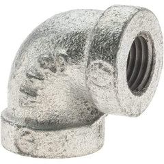 Value Collection - Class 150, 1/4" Galvanized Pipe 90° Elbow - Threaded, Malleable Iron - Apex Tool & Supply