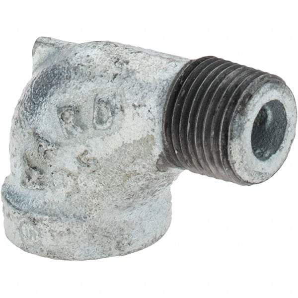 Value Collection - Class 150, 3/8" Galvanized Pipe 90° Street Elbow - Threaded, Malleable Iron - Apex Tool & Supply