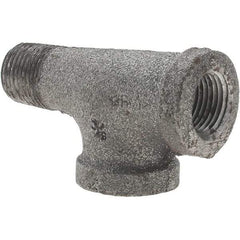 Value Collection - Class 150, 3/8" Black Pipe Street Tee - Threaded, Malleable Iron - Apex Tool & Supply