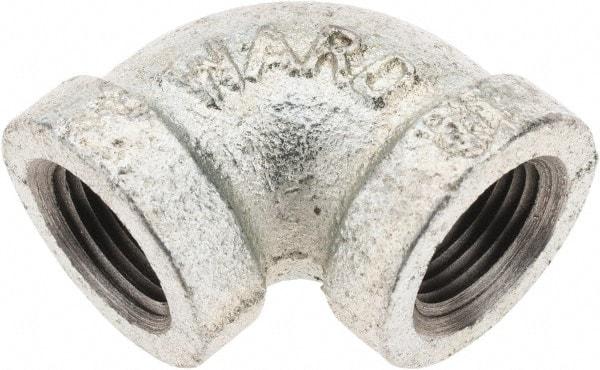 Value Collection - Class 150, 3/8" Galvanized Pipe 90° Elbow - Threaded, Malleable Iron - Apex Tool & Supply