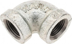 Value Collection - Class 150, 3/8" Galvanized Pipe 90° Elbow - Threaded, Malleable Iron - Apex Tool & Supply