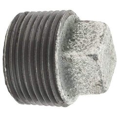 Value Collection - Class 150, 1" Galvanized Pipe Square Plug - Threaded, Malleable Iron - Apex Tool & Supply