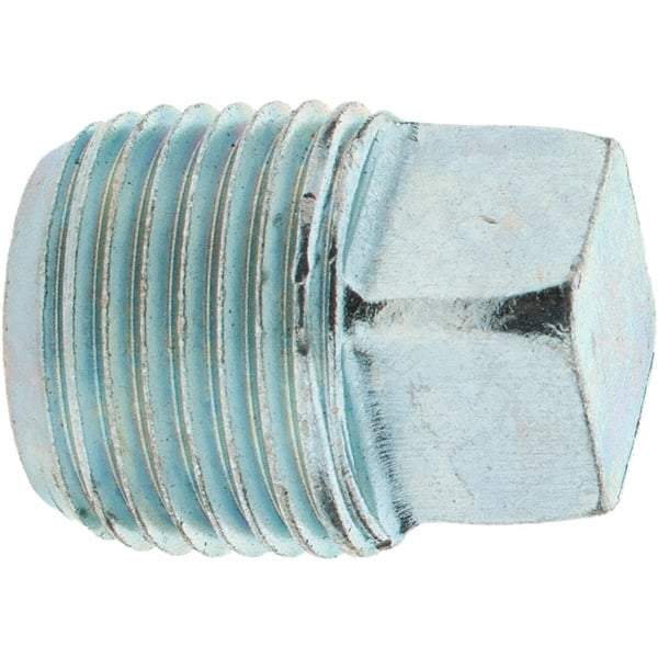 Value Collection - Class 150, 3/8" Galvanized Pipe Square Plug - Threaded, Malleable Iron - Apex Tool & Supply