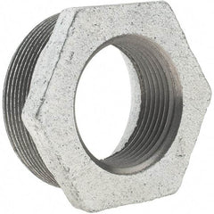 Value Collection - Class 150, 2 x 1-1/4" Galvanized Pipe Hex Bushing - Threaded, Malleable Iron - Apex Tool & Supply