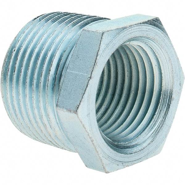 Value Collection - Class 150, 3/4 x 1/2" Galvanized Pipe Hex Bushing - Threaded, Malleable Iron - Apex Tool & Supply