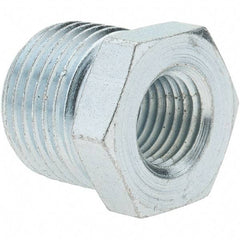 Value Collection - Class 150, 1/2 x 1/4" Galvanized Pipe Hex Bushing - Threaded, Malleable Iron - Apex Tool & Supply