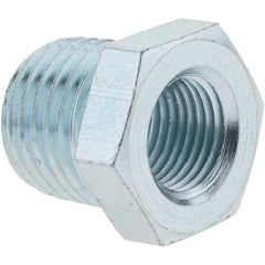 Value Collection - Class 150, 1/4 x 1/8" Galvanized Pipe Hex Bushing - Threaded, Malleable Iron - Apex Tool & Supply