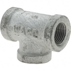 Value Collection - Class 150, 1/2" Galvanized Pipe Tee - Threaded, Malleable Iron - Apex Tool & Supply