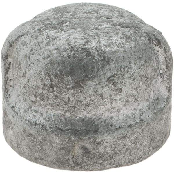 Value Collection - Size 1/4", Class 150, Malleable Iron Galvanized Pipe End Cap - 150 psi, Threaded End Connection - Apex Tool & Supply