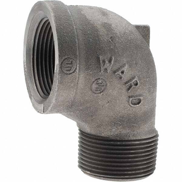 Value Collection - Size 1-1/4", Class 150, Malleable Iron Black Pipe 90° Street Elbow - 150 psi, Threaded End Connection - Apex Tool & Supply