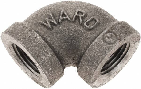 Value Collection - Size 3/8", Class 150, Malleable Iron Black Pipe 90° Elbow - 150 psi, Threaded End Connection - Apex Tool & Supply