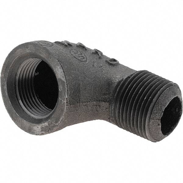 Value Collection - Size 3/4", Class 150, Malleable Iron Black Pipe 90° Street Elbow - 150 psi, Threaded End Connection - Apex Tool & Supply