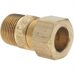 Parker - 3/4" OD, Brass Male Connector - 100 Max Working psi, Comp x MNPT Ends - Apex Tool & Supply
