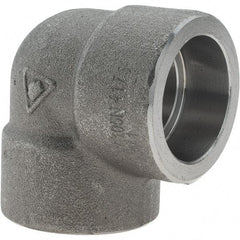 Value Collection - Size 1", Class 3,000, Forged Carbon Steel Black Pipe 90° Elbow - Socket Weld End Connection - Apex Tool & Supply