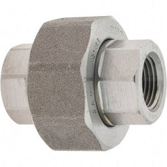 Value Collection - Size 3/8", Class 3,000, Forged Carbon Steel Black Pipe Union - NPT End Connection - Apex Tool & Supply