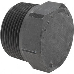 Value Collection - Size 1-1/4", Class 3,000, Forged Carbon Steel Black Pipe Hex Plug - NPT End Connection - Apex Tool & Supply