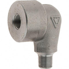 Value Collection - Size 1/8", Class 3,000, Forged Carbon Steel Black Pipe 90° Street Elbow - NPT End Connection - Apex Tool & Supply