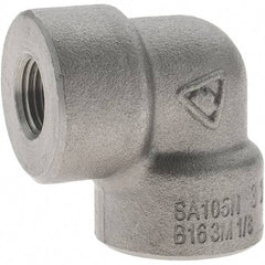 Value Collection - Size 1/8", Class 3,000, Forged Carbon Steel Black Pipe 90° Elbow - NPT End Connection - Apex Tool & Supply