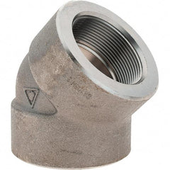 Value Collection - Size 2", Class 3,000, Forged Carbon Steel Black Pipe 45° Elbow - NPT End Connection - Apex Tool & Supply