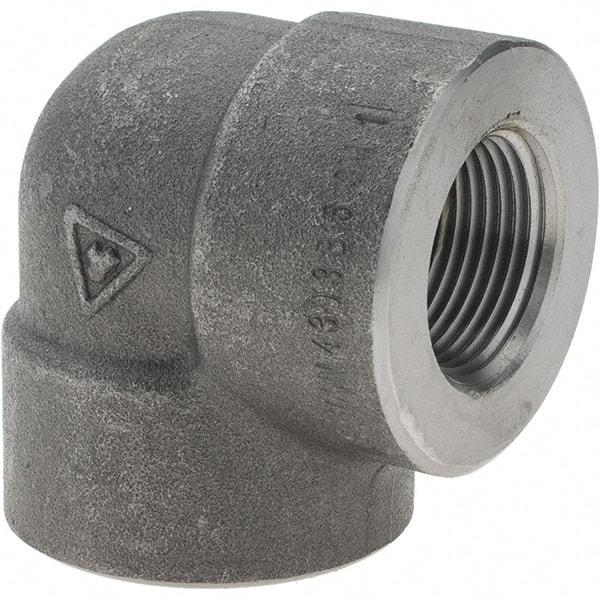 Value Collection - Size 1", Class 3,000, Forged Carbon Steel Black Pipe 90° Elbow - NPT End Connection - Apex Tool & Supply