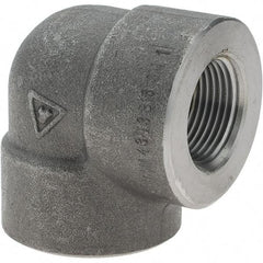 Value Collection - Size 1", Class 3,000, Forged Carbon Steel Black Pipe 90° Elbow - NPT End Connection - Apex Tool & Supply