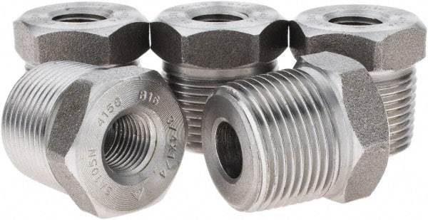 Value Collection - Size 3/4 x 1/4", Class 3,000, Forged Carbon Steel Black Pipe Bushing - NPT End Connection - Apex Tool & Supply