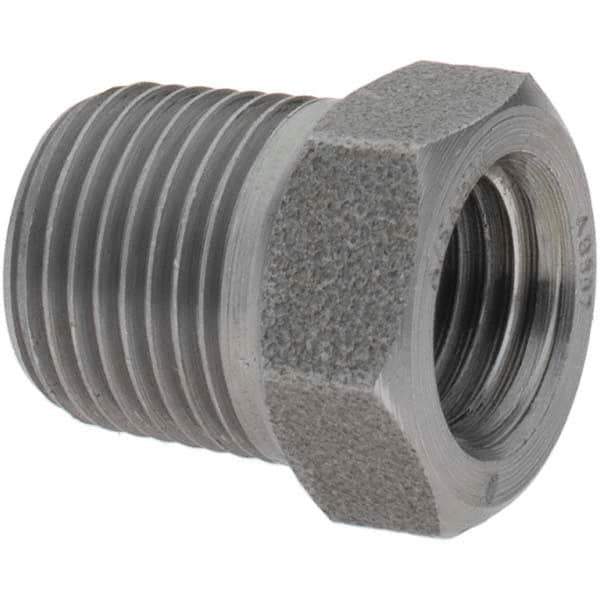 Value Collection - Size 3/8 x 1/4", Class 3,000, Forged Carbon Steel Black Pipe Bushing - NPT End Connection - Apex Tool & Supply