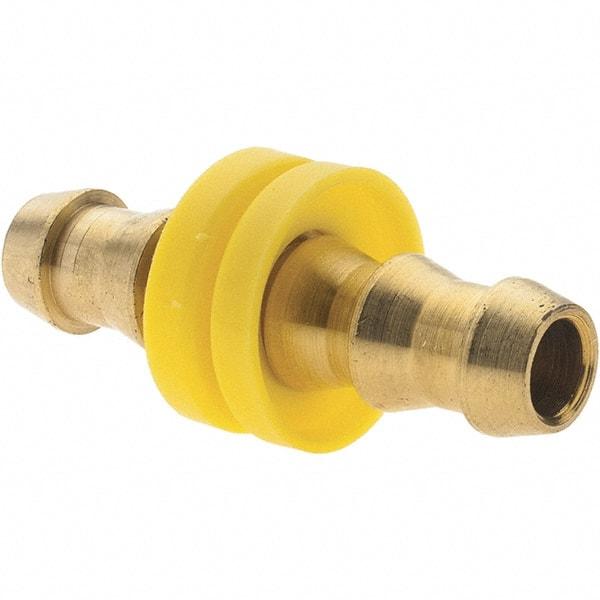 Value Collection - 3/8" ID 3/8 Barbed Push On Hose Splicer - Brass - Apex Tool & Supply