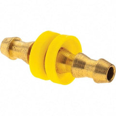 Value Collection - 1/4" ID 1/4 Barbed Push On Hose Splicer - Brass - Apex Tool & Supply