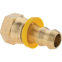 Value Collection - 1/2" ID 1/2 UNF Barbed Push On Female Swivel - Brass - Apex Tool & Supply