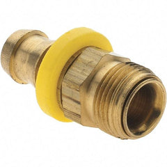 Value Collection - 1/2" ID 1/2 UNF Barbed Push On Inverted Male Swivel - Brass - Apex Tool & Supply