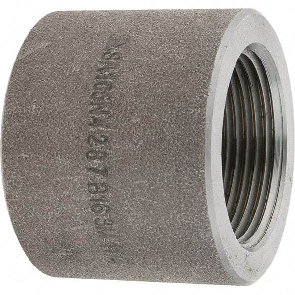 Value Collection - Size 1-1/4", Class 3,000, Forged Carbon Steel Black Pipe Cap - NPT End Connection - Apex Tool & Supply