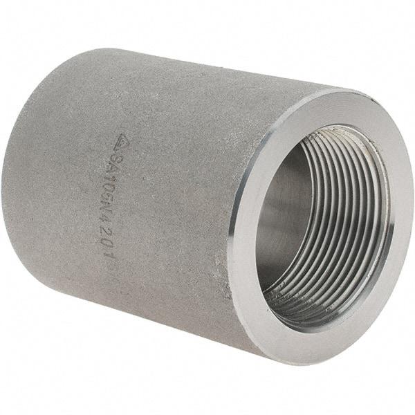 Value Collection - Size 1-1/2", Class 3,000, Forged Carbon Steel Black Pipe Coupling - NPT End Connection - Apex Tool & Supply