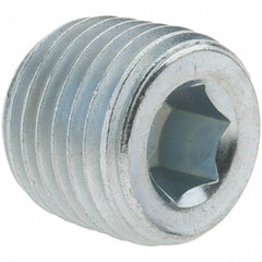Value Collection - Class 150, 1/4" Galvanized Pipe Countersunk Hex Plug - Threaded, Malleable Iron - Apex Tool & Supply