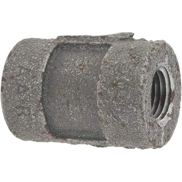 Value Collection - Size 1/4", Class 300, Malleable Iron Black Pipe Coupling - 300 psi, Threaded End Connection - Apex Tool & Supply