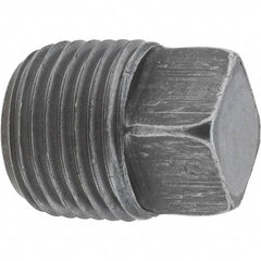 Value Collection - Size 1/2", Class 150, Malleable Iron Black Pipe Square Plug - 150 psi, Threaded End Connection - Apex Tool & Supply