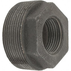 Value Collection - Size 2 x 1", Class 150, Malleable Iron Black Pipe Hex Bushing - 150 psi, Threaded End Connection - Apex Tool & Supply