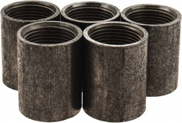 Value Collection - Size 1", Class 150, Malleable Iron Black Pipe Coupling - 150 psi, Threaded End Connection - Apex Tool & Supply