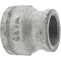 Value Collection - Class 150, 2 x 1-1/2" Galvanized Pipe Reducing Coupling - Threaded, Malleable Iron - Apex Tool & Supply