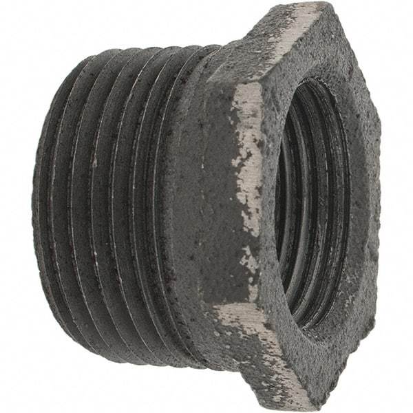 Value Collection - Size 1 x 3/4", Class 150, Steel Black Pipe Hex Bushing - 150 psi, Threaded End Connection - Apex Tool & Supply