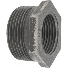 Value Collection - Size 1-1/4 x 1", Class 150, Malleable Iron Black Pipe Hex Bushing - 150 psi, Threaded End Connection - Apex Tool & Supply