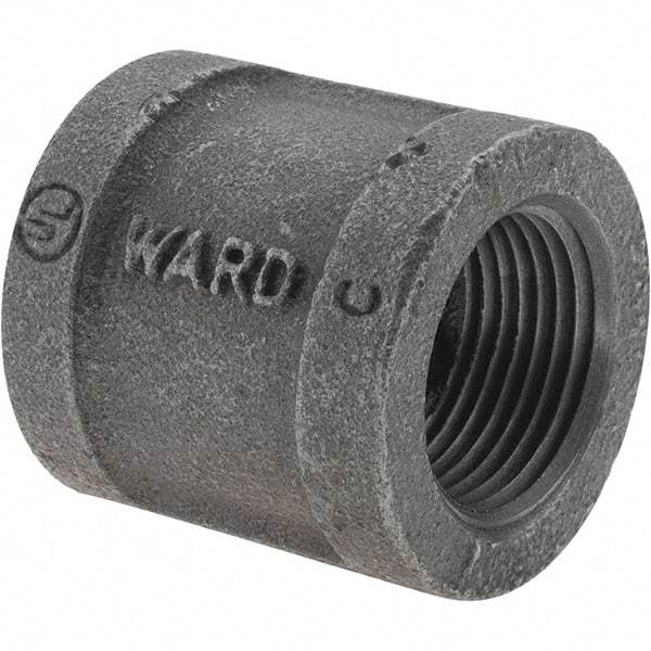 Value Collection - Size 3/4", Class 150, Malleable Iron Black Pipe Coupling (Right Hand) - 150 psi, Threaded End Connection - Apex Tool & Supply