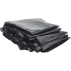 Value Collection - 1.5 mil Thick, Heavy-Duty Trash Bags - High-Density Polyethylene (HDPE), 40" Wide x 46" High, Black - Apex Tool & Supply