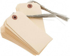 Value Collection - 4-3/4" High x 2-3/8" Long, Safety & Facility Blank Tag - Natural Cardstock - Apex Tool & Supply