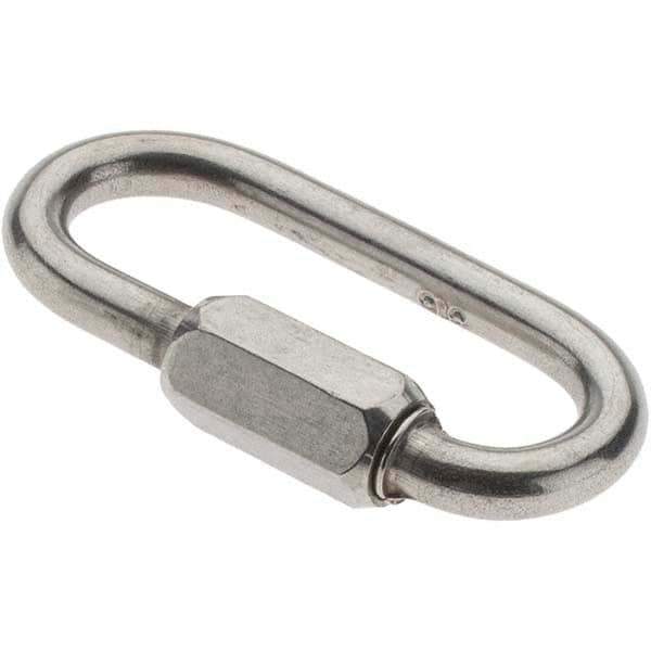 Value Collection - Stainless Steel Quick Link - 3/16" Diameter, 800 Lb Load Limit - Apex Tool & Supply