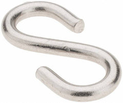 Value Collection - Stainless Steel S-Hook - 17 Lb Capacity, 0.114" Wire, 1-1/4" OAL - Apex Tool & Supply